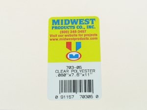 703-05 CLEAR POLYESTER .080 (2.03mm) 